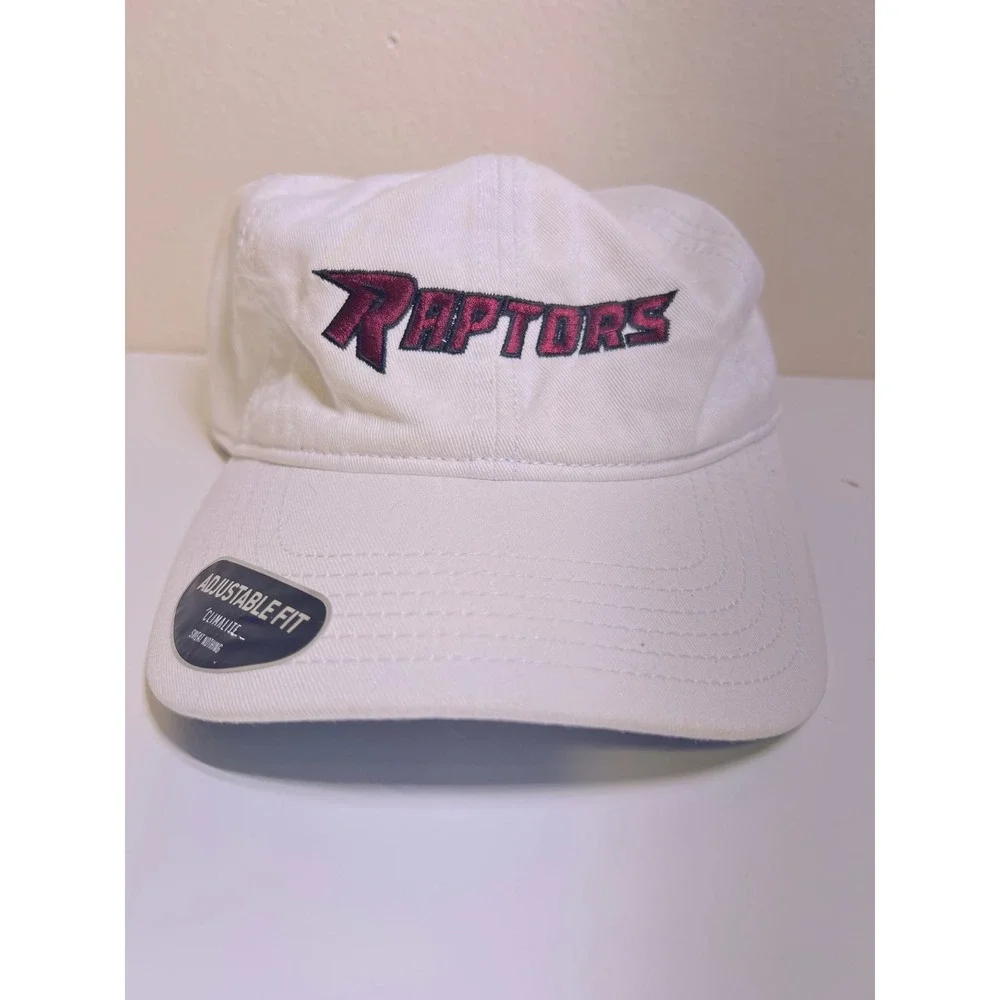 Adidas OSFA Toronto Raptors Hat White Climalite Adjustable Strapback Cap NEW‎